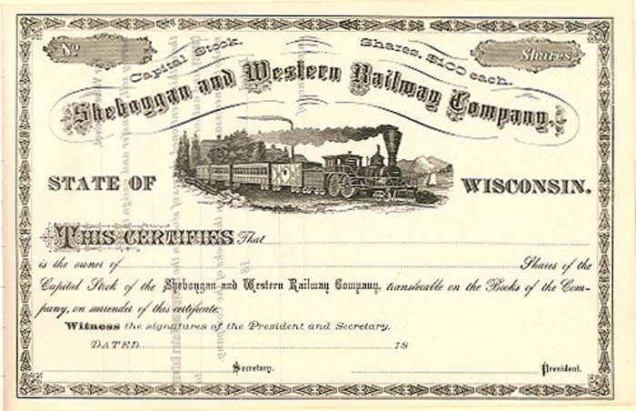 Sheboggan and Western Railway Co.